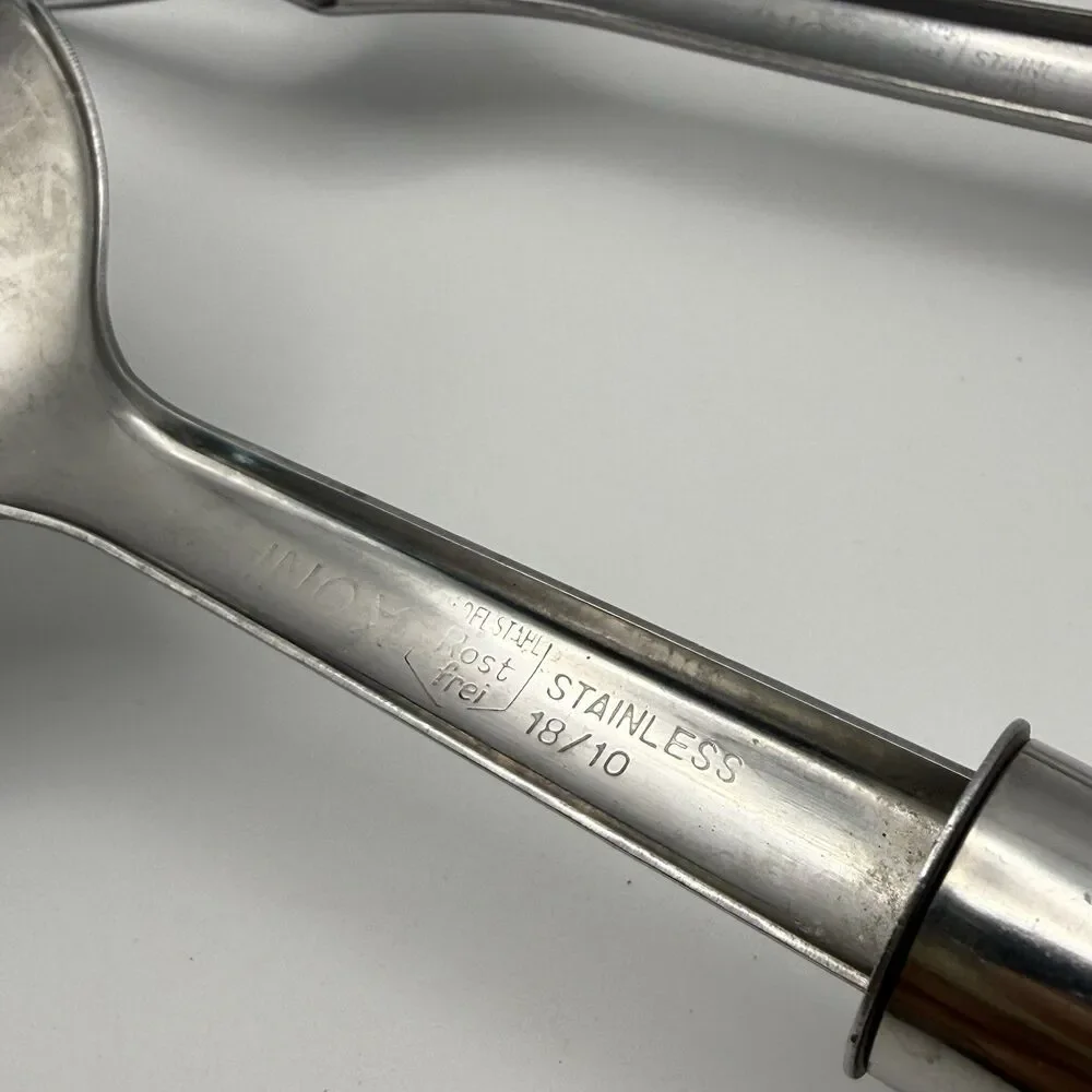 INOX Edelstahl Rost Frei 18/8 Stainless Slotted Angled Spatula & Serving Fork